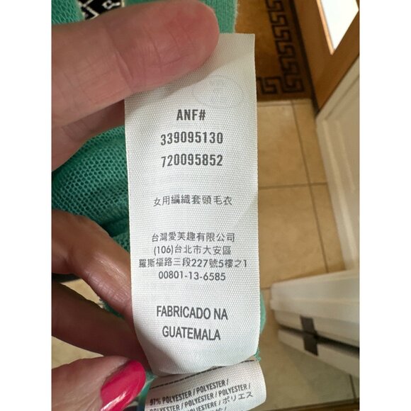 Hollister Y2K New Preppy LIght Weight Sky Blue Semi Sheer Sweater hoodie Women M - Picture 6 of 8